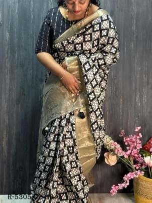 Gray Penkalamakari Pure Dola silk Saree