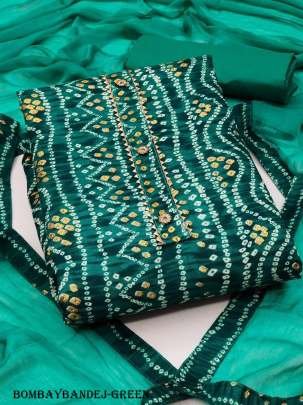 Bandhani print dress material 2025