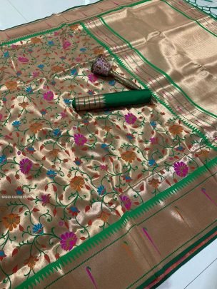 Green Pure Soft Kanchivaram Paithani Silk Saree