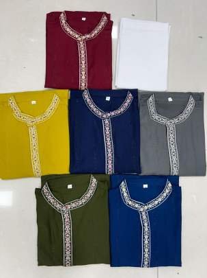Grey Color Mens And Ladies Kurta Couple Set