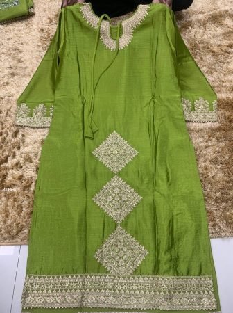 Gulkayra Eid Special Multi Embroidered Heavy Chinon Silk Readymade Suit