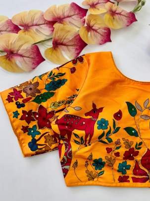 Haldi Wear Yellow Colour Ready Made Blouse