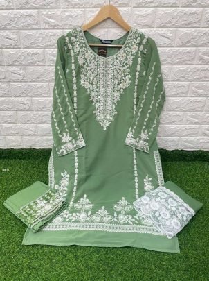 Halima Hc 116  Elegance Faux Georgette Readymade Suit