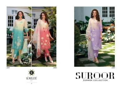 Hand Work Sky Blue Colour  Kurti Pant Dupatta by Suroor Kailee Fashion