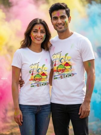 Happy Holi Couple Matching T Shirt Collection