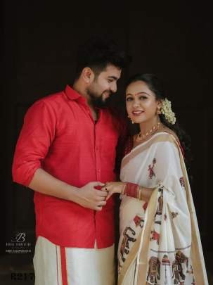 Hathi Digital Printed Linen Saree