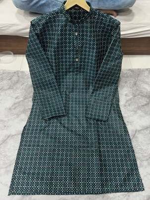 Heavy Banglori Silk Rama Kurta And Pyjama