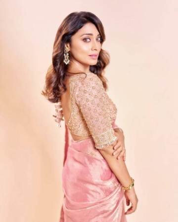 Heavy Beads work Baby Pink Colour Saree