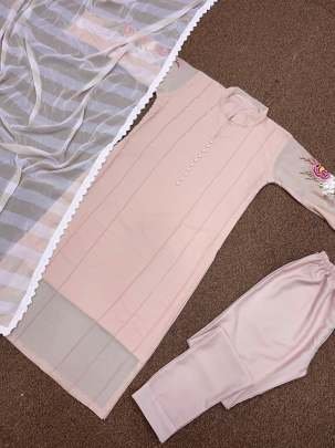 Heavy Collection Skin Colour Top Bottom With Fancy Dupatta