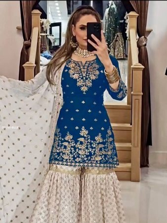 Heavy Embroidered Gharara Set For Women