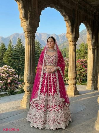 Heavy Embroidered Pink Bridal Lehenga Choli for Women