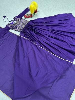 Heavy Embroidery Work Chinon Gown