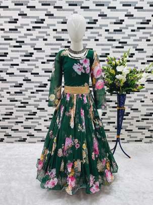 Heavy Fox Georgette Gown With Digital Print Work