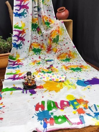 Holi Special Colourful Saree For Women