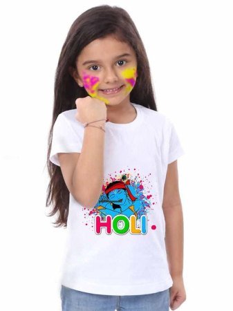 Holi Special Half Sleeve T shirt For Kids 