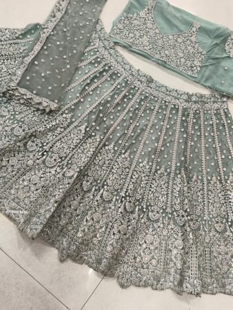 Indian Bridal Wear Lehenga with Embroidered Dupatta