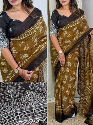 Jhalki Heavy Georgette Zari Work Saree