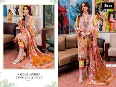 Jihan Present Needle Wonder Pakistani Lawn Collection Vol 1