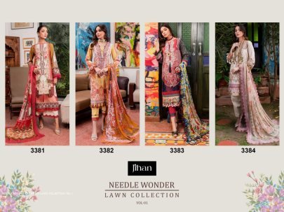 Jihan Present Needle Wonder Pakistani Lawn Collection Vol 1