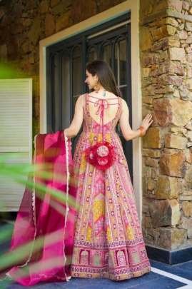 Jimmy Choo Digital Printed Anarkali Gown With Dupatta