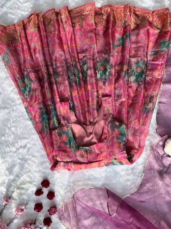Jimmy Organza Silk Digital Print Anarkali Gown
