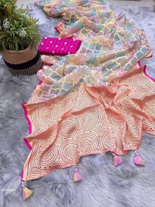 Kaira Pure Organza Brasso Silk Saree