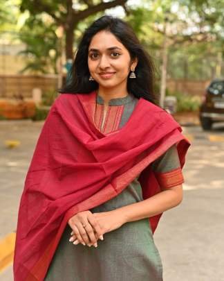 Kanchi Cotton Kurti Pant Dupatta Set With Jacquard Weaving