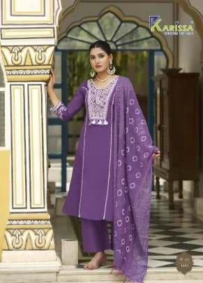 Karissa Present Vaani Beautiful Neck Work Linen Kurtis