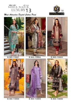 Keval Fab Present SOBIA NAJIR Cotton Dress Material