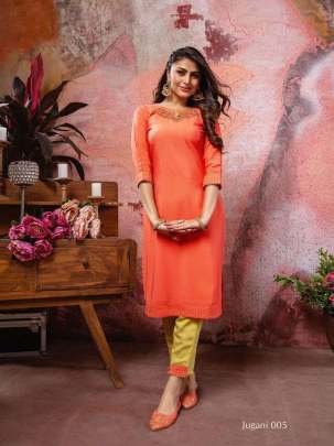 Kiana Brand Jugani Pure Silk Designer Kurtis Pair