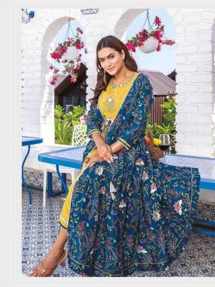 Kiana Brand Present Beautiful Three Piece Crop Top Kurtis Set
