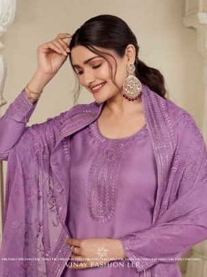 kuleesh pariniti embroidered dress material by vinay fashion from fab funda