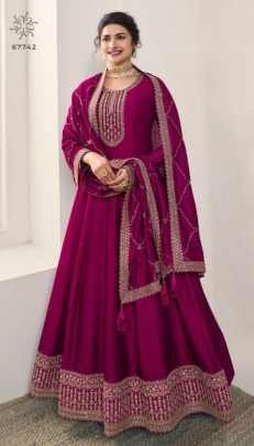 Kuleesh Present Aaliya 2 Silk Embroidery Georgette Dress Material