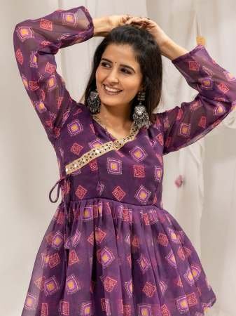 Kutchi Work Jeans with Tunic Top For Navratri