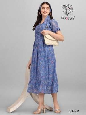 Ladyview Fusion Fancy Geogette Western One Piece Dress