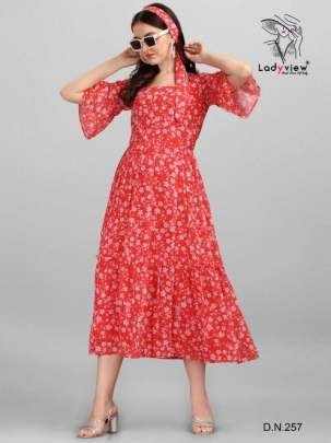 Ladyview Fusion Fancy Geogette Western One Piece Dress