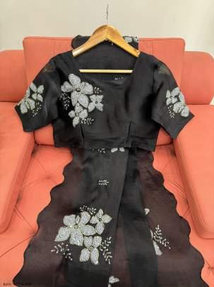 Latest Black Jimmy Chu Saree with Blouse