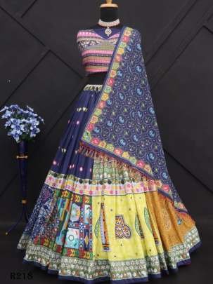 Latest Digital Printed Muslin Cotton Lehenga Choli With 1 Mtr Unstitch Blouse