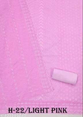 Latest Georgette Unstitched Light Pink Dress