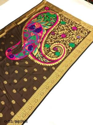 Latest Launch Luxurious Brown Saree Pallu
