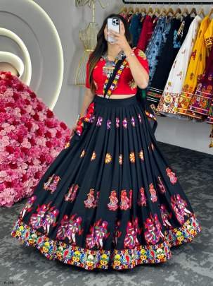 Latest Launch Luxurious Rayon Black Lehenga Choli
