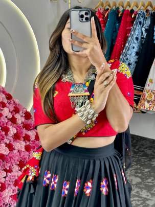 Latest Launch Luxurious Rayon Black Lehenga Choli