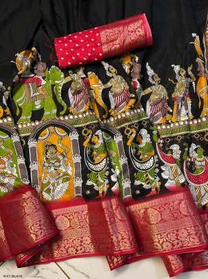 Latest Launch Luxurious Silk Black Saree