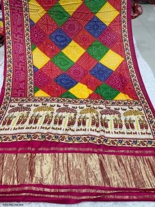 Latest Launch Mix Colour Bandhani Saree