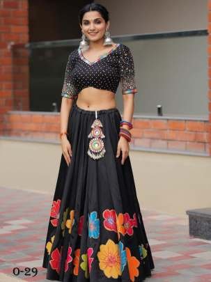 Latest Navratri Special Black Lehenga Choli