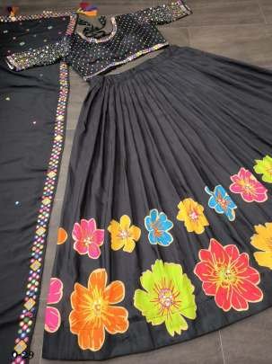 Latest Navratri Special Black Lehenga Choli