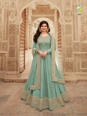 Latest Silk Turkish Color Gowns With Net Dupatta