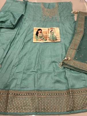 Latest Silk Turkish Color Gowns With Net Dupatta