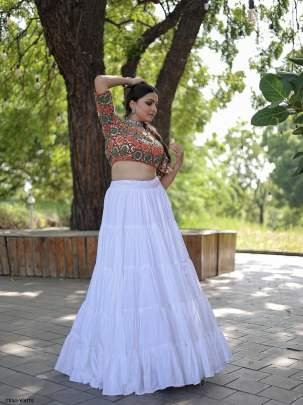 Latest White Readymade Rayon Lehenga Choli
