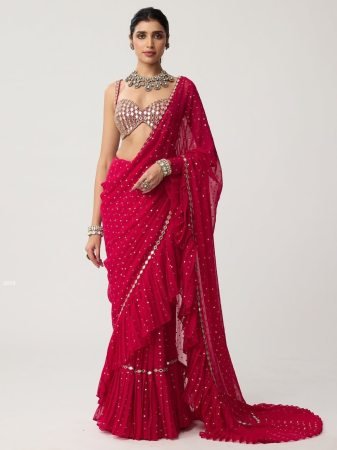 Launching Bollywood Style Pleated Ready To Wear Saree